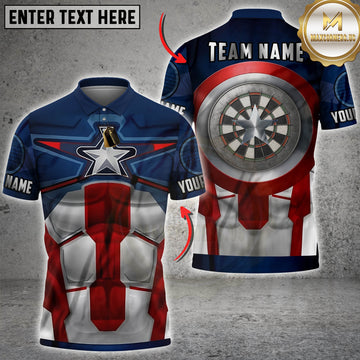 Maxcorners Darts Shield Dartboard Design Personalized Name 3D Unisex Shirt