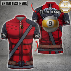 Maxcorners Billiards Tactical Armor 9 Ball Design Personalized Name 3D Unisex Shirt