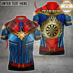Maxcorners Darts Flame Dartboard Hero Armor Design Personalized Name 3D Unisex Shirt