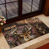 Maxcorners Collab Artist Deer Hunting Camo Ver2 Personalized Name 3D Doormat