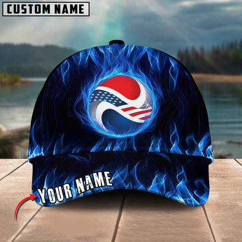 Maxcorners Yin Yang Billiard Fire Multicolor Customized Name, Team Name 3D Cap For Kelly