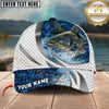 Maxcorners Fishing Silver Scale Pattern Realistic Jumping Fish Water Splash Personalized 3D Cap (11 Breeds)