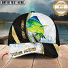 Maxcorners Fishing Gold Black Dynamic Jump Personalized 3D Cap (11 Breeds)