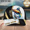 Maxcorners Fishing Gold Black Dynamic Jump Personalized 3D Cap (11 Breeds)