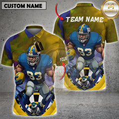 Maxcorners Darts & Football Red & Blue Power Multicolor Customized Name, Team Name 3D Shirts