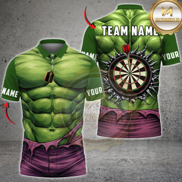 Maxcorners Darts Smash Dartboard Design Personalized Name 3D Unisex Shirt