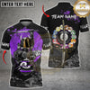 Maxcorners Samurai Billiard Warrior Multicolor Customized Name, Team Name 3D Shirt