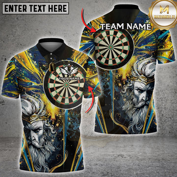 Maxcorners Darts Zeus God Art Style Personalized Name 3D Unisex Shirt
