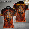 Maxcorners Darts Flaming Skeleton Hand Dartboard Multicolor Customized Name Team 3D Shirt