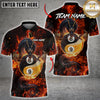 Maxcorners Billiards Dragon Fire Ball 8 9 Yin And Yang Multicolor Customized Name, Team Name 3D Shirt