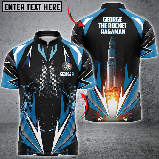 MaxCorners Darts Shark Thunder Lightning Customized Name, Team Name 3D Polo Shirt For Paul
