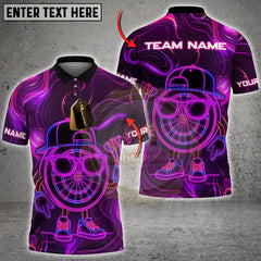 Maxcorners Cool Dart Dude Neon Style Multicolor Customized Name, Team Name 3D Shirts