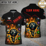 Maxcorners Billiards Explosive 8-Ball Multicolor Personalized Name, Team Name 3D Shirt