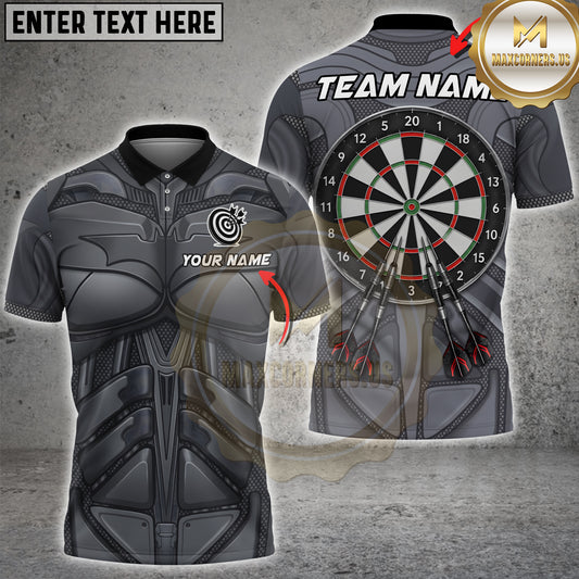 Maxcorners Darts Black Armor Dartboard Design Personalized Name 3D Unisex Shirt