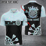 MaxCorners Dart Holographic Tie Dye  Customized Name And Team Name 3D Polo Shirt For Men