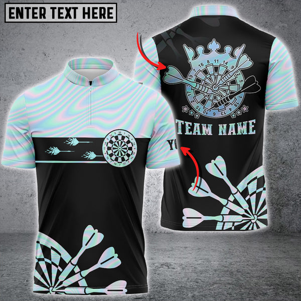 MaxCorners Dart Holographic Tie Dye  Customized Name And Team Name 3D Polo Shirt For Men