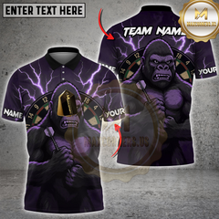Maxcorners Darts Thunder Gorilla  Multicolor Customized Name, Team Name 3D Shirts