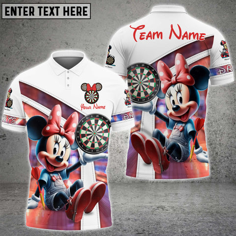 Maxcorners Dart MN Multicolor Personalized Name, Team Name All Over Printed 3D Polo Shirt For Jeremy