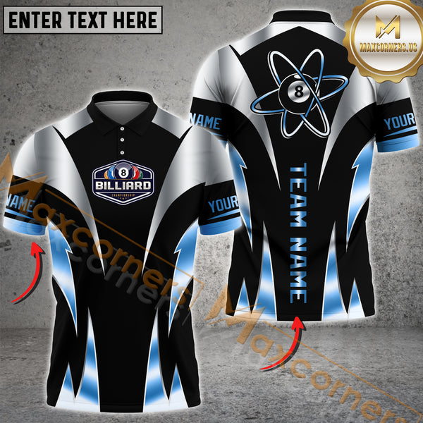 Maxcorners Billiards Atomic 8-Ball Multicolor Personalized Name, Team Name 3D Shirt