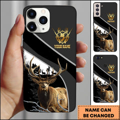 Maxcorners Elk  Hunting Forest Classic Personalized Name Phone Case