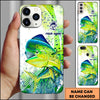Maxcorners Mahi-Mahi Fishing Water Sport Jersey Personalized Name Phone Case