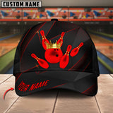 Maxcorners Bowling Premium Crown Multicolor Personalized Name 3D Cap