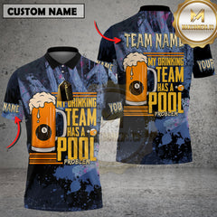 Maxcorners Billiard Life Is Better With Beer And A Pool Cue Personalized Name 3D Unisex Shirt