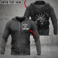 Maxcorners Darts Bullseye Fury Personalized Name 3D Unisex Shirt