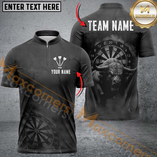 Maxcorners Darts Bullseye Fury Personalized Name 3D Unisex Shirt