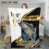 Maxcorners Mahi-Mahi Fishing Hook Graphic & Jumping Fish Art  Personalized Name 3D Blanket