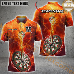 Maxcorners Darts Thunder Lightning Multicolor Options Personalized Name, Team Name 3D Shirt