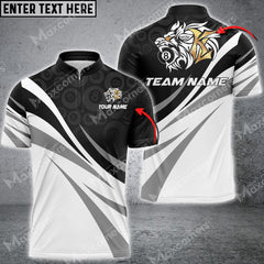 Maxcorners Ball 8, Ball 9 Keno Lions Billiard Jersey Customized Name, Team Name 3D Polo Shirt