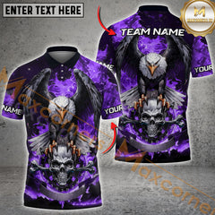 Maxcorners Darts Eagle And Skull Multicolor Options Personalized Name, Team Name 3D Shirt