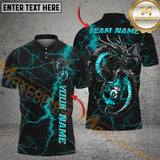 Maxcorners Billiards Dragon 8-Ball Lightning Multicolor Personalized Name, Team Name 3D Shirt