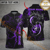 Maxcorners Billiards Dragon 8-Ball Lightning Multicolor Personalized Name, Team Name 3D Shirt