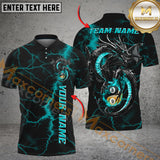 Maxcorners Billiards Dragon Yin And Yang 8 & 9-Ball Lightning Multicolor Personalized Name, Team Name 3D Shirt