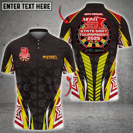 Maxcorners Multicolor Dartboard Darts Shirt For Men - Custom Team & Name For Darts Jersey LM2206 For Mike