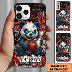 Maxcorners Bowling Graffiti Panda Urban Style Personalized Name 3D Phone Case
