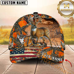 Maxcorners Cross America Hunting Deer Crack Camo Pattern Multicolor Option Personalized Cap