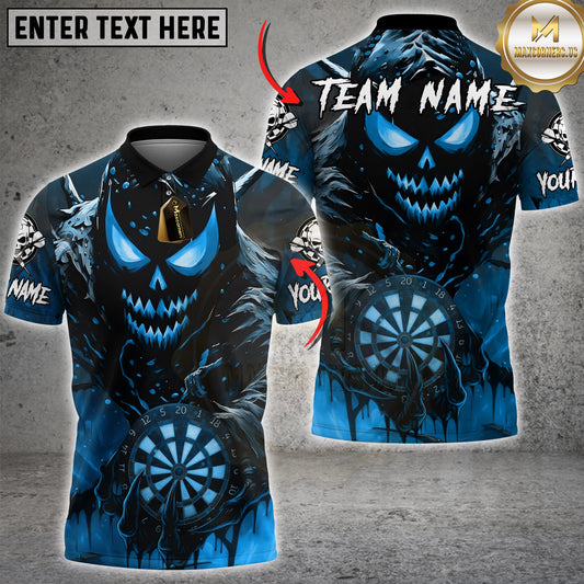 Maxcorners Darts Flame Skull Dartboard Multicolor Customized Name, Team Name 3D Shirts