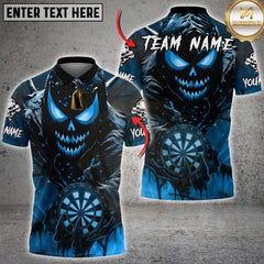 Maxcorners Darts Flame Skull Dartboard Multicolor Customized Name, Team Name 3D Shirts