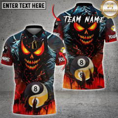 Maxcorners Billiards Yin And Yang Flame Skull Multicolor Customized Name, Team Name 3D Shirts