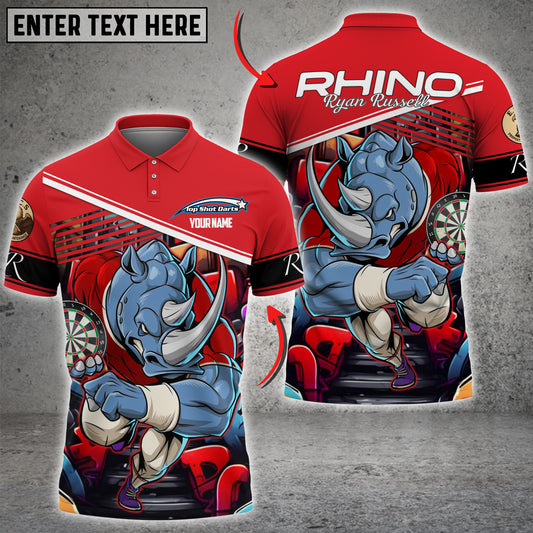 Maxcorners Bowling Rhino Power Multicolor Customized Name, Team Name 3D Shirts For  TopShot