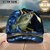 Maxcorners Fishing Blue Ocean Wave & Gold Geometric Personalized 3D Cap (13 Breeds)