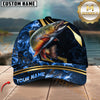 Maxcorners Fishing Blue Ocean Wave & Gold Geometric Personalized 3D Cap (13 Breeds)
