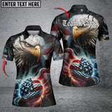 Maxcorners Golf Eagle American Glory  Customized Name, Team Name 3D Unisex Shirt