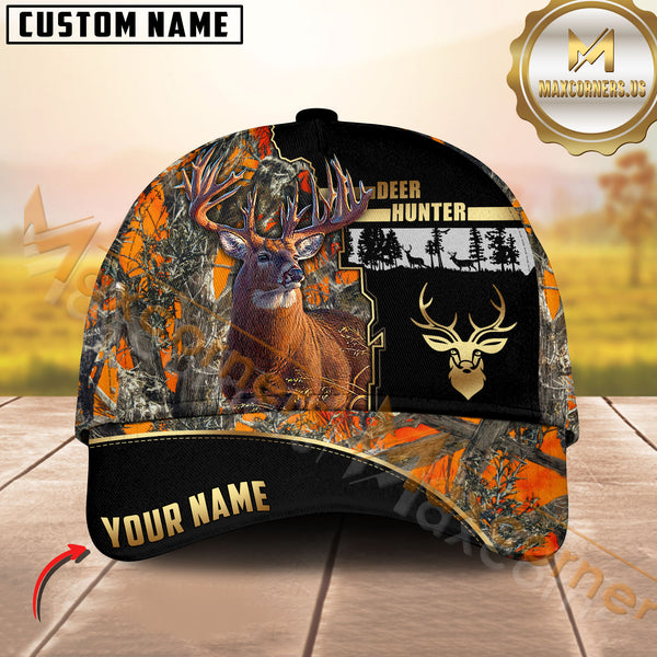 Maxcorners Premium Hunting Orange Camouflage 3D Full Print Hat Best Gift For Hunter (Multioption)