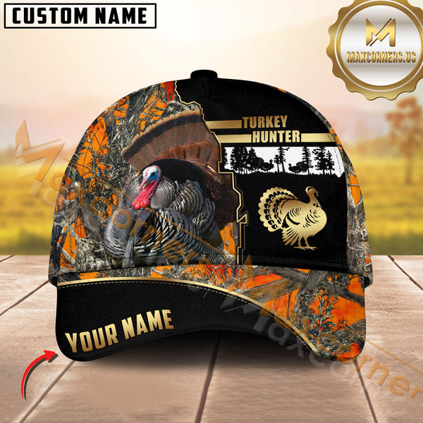 Maxcorners Premium Hunting Orange Camouflage 3D Full Print Hat Best Gift For Hunter (Multioption)