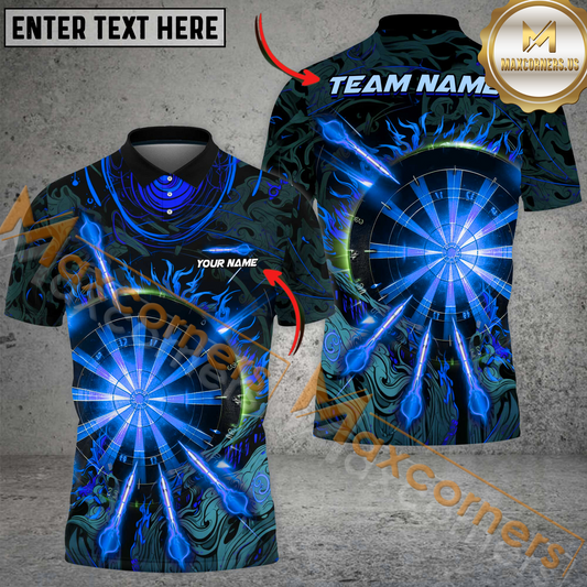Maxcorners Sparks Of Color Darts Jersey Mutilcolor Option Customized Name, Team Name 3D Polo Shirt