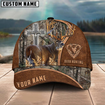 Maxcorners Deer Hunting Cross Camouflage Pattern Multicolor Option Personalized 3D Cap